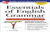 Essentials Grammardl.afarinesh.download/grammar/Essentials-of-English... · 2019. 9. 12. · Subject-Verb Agreement 26 Special Subject-Verb Agreement Cases27 Adjectives 29 ... Before