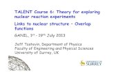 TALENT Course 6: Theory for exploring nuclear reaction ...nucleartheory.eps.surrey.ac.uk/Talent_6_Course/TALENT...e.g. OXBASH (Alex Brown et al.). Provides spectroscopic factors but