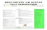 Bell County 4-H August 2013 Newsletter - Texas A&M AgriLifeagrilifecdn.tamu.edu/bell4h/files/2010/06/August-2013-Newsletter2.pdfAug 06, 2010  · Bell County 4-H August Newsletter