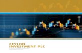 CEYLON INVESTMENT PLC - Carson Cumberbatch PLC...Ceylon Investment PLC has consistently focused on value investing and wealth creation, with opportunities for intelligent, high quality