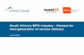 South Africa’s BPO industry Pivoted for next-generation of ......the key strengths of South Africa’s BPO industry, the scope of international delivery has expanded into non-traditional