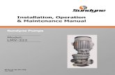Installation, Operation & Maintenance Manual · 2018. 4. 6. · SA-07-11-30, Rev Orig i Jun 2009 Installation, Operation & Maintenance Manual Sundyne Pumps Model: LMV-322 SA-07-11-30,