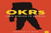 OKRs, From Mission to Metrics · 2019. 6. 28. · term “OKR” existed), that difficult but achievable goals increasetask-relatedmotivation. Because OKRs are less directly linked