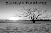 Kansas Register · 2021. 1. 25. · kansasregister@ks.gov Published by Scott Schwab Secretary of State 1st Floor, Memorial Hall 120 SW 10th Ave. Topeka, KS 66612-1594 785-296-4564