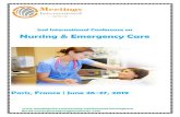 2nd International Conference on Nursing & Emergency Care · 2019. 4. 26. · Prakriti K.C, Asian College for Advance Studies, Nepal Biography : Prakriti K.C pursuing post basic bachelor