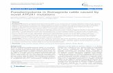 RESEARCH ARTICLE Open Access Pseudomyotonia in …RESEARCH ARTICLE Open Access Pseudomyotonia in Romagnola cattle caused by novel ATP2A1 mutations Leonardo Murgiano1†, Roberta Sacchetto2†,