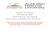 Acton Campus Building 26B PAP Moran ... - services.anu.edu.auNew ANU Register and Report produced and delivered. Patrick Cerone - Robson Environmental . 4. Robson Environmental Report