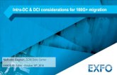 Intra-DC & DCI considerations for 100G+ migration · 2016. 10. 17. · Intra-DC & DCI considerations for 100G+ migration Nicholas Gagnon, BDM Data Center NANOG 68 Dallas - October