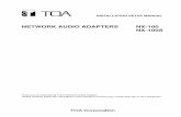 NETWORK AUDIO ADAPTERS NX-100 NX-100S · 2019. 12. 4. · 1-2 Chapter 1: BEFORE INSTALLATIONS AND SETTINGS 1. GENERAL DESCRIPTION TOA's NX-100/100S Network Audio Adapter is specially