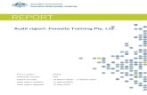 Audit report: Foresite Training Pty. Ltd. · 2021. 1. 20. · Audit report – Foresite Training Pty. Ltd. Background Summary of organisation and management structure: Foresite commenced