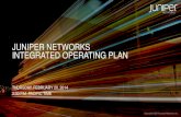 JUNIPER NETWORKS INTEGRATED OPERATING PLAN · 2015. 11. 12. · Juniper Networks Corporate PowerPoint Template Author: Juniper Networks Subject: Juniper Networks Corporate PowerPoint