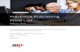 Watsonia Publishing Price List Price List UK.pdf · 2019. 2. 14. · Price List February 2019 IT training courseware for instructor led training, classroom teaching and ... Microsoft