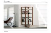 MYRIA - Porada2).pdfMYRIA Design D. Dolcini LIBRERIA | BOOKCASE 2015 MRIA Design D. Dolcini LIBREIA BE 2015 Bookcase in solid canaletta walnut with shelves in smoked tempered glass.