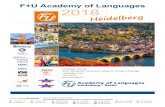 F+U Academy of Languages 2018 - LanguageCourse.Net...Podgorica Skopje Monaco San Marino Vaduz Stuttgart Heidelberg Strasbourg Amsterdam Brussels Andorra Dresden Pristina Seville ...