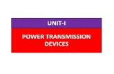 UNIT-I POWER TRANSMISSION DEVICES...Roller Chain • Roller chain consists of five parts : 1. outer link plate 2. inner link plate 3. pins 4. bushings 5. rollers. • Two rows of the
