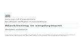 Blacklisting in employment - UndercoverInfo · 2016. 4. 12. · As to having proof of being blacklisted well that could be in the majority of cases difficult to prove. I could write