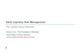 Bank Liquidity Risk Management - Agus Imanto ... Bank Liquidity Risk Management The Liquidity Policy