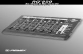 RQ 200 o/m - Peavey Electronics · 1999. 2. 19. · ENGLISH RQ“ 200 Compact Console GENERAL DESCRIPTION: The RQ“ 200 is a compact mixer that can be used in sound reinforcement