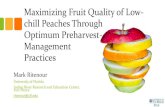Maximizing Fruit Quality of Low- chill Peaches Through ......Mark Ritenour University of Florida Indian River Research and Education Center, Fort Pierce ritenour@ufl.edu. Define “High