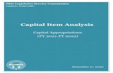 Capital Item Analysis - Ohio LSC · 2020. 12. 17. · Capital Item Analysis Capital Appropriations (FY 2021-FY 2022) December 17, 2020 Ohio Legislative Service Commission Legislative