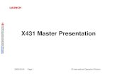 X431 Master PresentationLAUNCH X431 Master is the latest automotive diagnostic product designed by LAUNCH. Specifications Operating system: LINUX CPU: 32-bit MPU Memory card: 512 M
