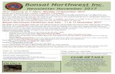 Bonsai Northwest Inc. - Yarra Valley Bonsaiyarravalleybonsai.org.au/yabb/Attachments/Bonsai... · 2017. 11. 5. · Bonsai Northwest Exhibition and Sale – 11 & 12 November 2017 OLOGY