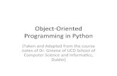 ObjectOriented, Programming,in,Python,pkalra/csl101/Python-OOP.pdfClasses,and,Objects, ObjectOriented,Programming,(OOP):,A,programming, paradigm,thatinvolves,designing,programs,around,