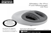 Shiatsu Air Pro Foot Massager - HoMedics.comShiatsu Air Pro Foot Massager with Heat Knead Intensity Button Choose low, medium, or high kneading intensity Mode Button Activates air