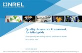 Quality Assurance Framework for Mini-grids · 2017. 5. 5. · develop a Quality Assurance Framework (QAF) for isolated mini-grids. The framework addresses both alternating current