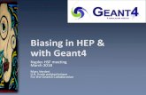 Biasing in HEP · 2018. 11. 22. · BIASING IN HEP WITH GEANT - 3HSF 2018 Introduction 28/03/2018 ›iasing is a set of techniques to simulate “rare events” efficiently: –By
