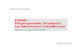 PAML: Phylogenetic Analysis by Maximum Likelihoodpetrov.stanford.edu/software/src/paml3.15/doc/pamlDOC.pdf · 2005. 10. 30. · 2 PAML MANUAL baseml and codeml.The program baseml