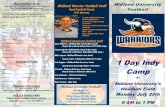 Registration Form Midland University Midland Warrior Football … · 2016. 5. 23. · DL Coach & Special Teams Coordinator Played DB at UW Sam Cummings Camp Coordinator 1 Day Indy