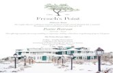Petite Retreat - French's Point · 2020. 10. 23. · Petite Retreat November - March This offering is perfect for a cozy wedding or elopement, holiday celebration, or gathering of