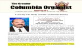 The Greater Columbia OrganistThe Greater Columbia Organist September 2017 A Publication of the Greater Columbia Chapter of the American Guild of Organists A Journey with Monty Bennett—September