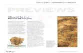 CRAFTS | PRINT | SEPTEMBER OCTOBER 2019 · CRAFTS | PRINT | SEPTEMBER-OCTOBER 2019. Shaped by the forces ofnature Left: Chris Soal, Lament (We Thought the Good 2019, toothpicks in