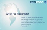 Array-Fed Radiometer · 2020. 7. 9. · Array-Fed Radiometer Presenter & PI: Jeffrey Piepmeier, NASA Goddard Team Members: Jared Jordan, Will ... Problem to Solve: Spatial Aliasing