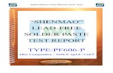 “SHENMAO” LEAD-FREE SOLDER PASTE TEST REPORT … Solder, Solder... · 2018. 9. 3. · JIS-Z-3197 , 6.10 19 Cross Section SEM Newly Established Standard 20 Component Shear and