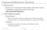 Engineering Mechanics: Dynamics Dynamics Notes/ME101-Lecture22...Engineering Mechanics: Dynamics • Basis of rigid body dynamics –Newton’s 2nd law of motion •A particle of mass