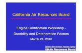 Engine Certification Workshop - Durability And ......Heavy-Duty Otto-Cycle Engines • Exhaust and Evaporative Emissions Compliance CCR 1956.8 • 40 CFR Part 86 xxx-026 • Compliance
