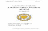 UC Santa Barbara Confined Space Program Manual...Telecommunication utility holes/vaults are regulated under Cal/OSHA Section 8616. II. Applicability/Scope The UCSB Confined Space Program,