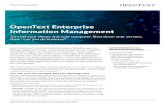 opentext Enterprise information management · 2013. 9. 7. · EECTIE BRIEF EntErPrisE information manaGEmEnt n Workforce enablement: New information technologies can amplify the insights,