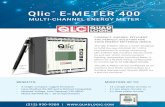 Qlic E-METER 400 - Webflow...to fulfill the new ASHRAE 90.1-2016 requirements for energy monitoring. Qlic E-Meter 400 monitors electric loads by end-use: HVAC, interior/exterior lighting,