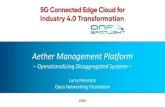 Aether Management Platform · 2020. 12. 11. · Open Networking Foundation. Managed 4G/5G Edge Cloud for Enterprises An ONF Open Source Project Securing the Internet Using Verifiable