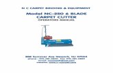 NC Binding & Equipment Corp. manual.pdf858 Summer Ave NJ 07104 phone : 973-481-3500 973-481-0839 email: nccarpetl@aol.com website: N C CARPET BINDING & EQUIPMENT Model NC-ZO 6 BLADE