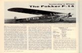 Yesterday's Wig~ The Fokker F-14 - AERO RESOURCES, INC · The ninth airplane of the 20-plane Army YIC-14 contract was converted to the YIC·15 aerial ambulance at the factory and