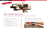 IK-72W Series - ARC-H Welding · 2017. 2. 20. · IK-72W 90250 Machine body IK-72W WEAVING 90251 Types Type and Specification Specification Scope of delivery Power & signal cable
