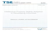 Intellectual Property Rights Adoption in Developing Countries · Intellectual Property Rights Adoption in Developing Countries Emmanuelle Auriol⁄ Sara Bianciniy October 2, 2009