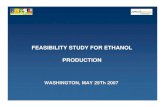 FEASIBILITY STUDY FOR ETHANOL PRODUCTION FEASIBILITY PRE-STUDY Objective: Identify potential regions for ethanol ... Study of sugarcane supply ... modes, distances covered and freight