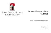 Mass Properties w/MOI · 2018. 2. 15. · Introduction 2 Complete Aircraft wing, tail and propulsion configuration, Mass Properties,including MOIs Non-Dimensional Derivatives (Roskam)