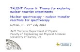 TALENT Course 6: Theory for exploring nuclear reaction ...nucleartheory.eps.surrey.ac.uk/Talent_6_Course/TALENT_lectures/jat... · nuclear reaction experiments Nuclear spectroscopy